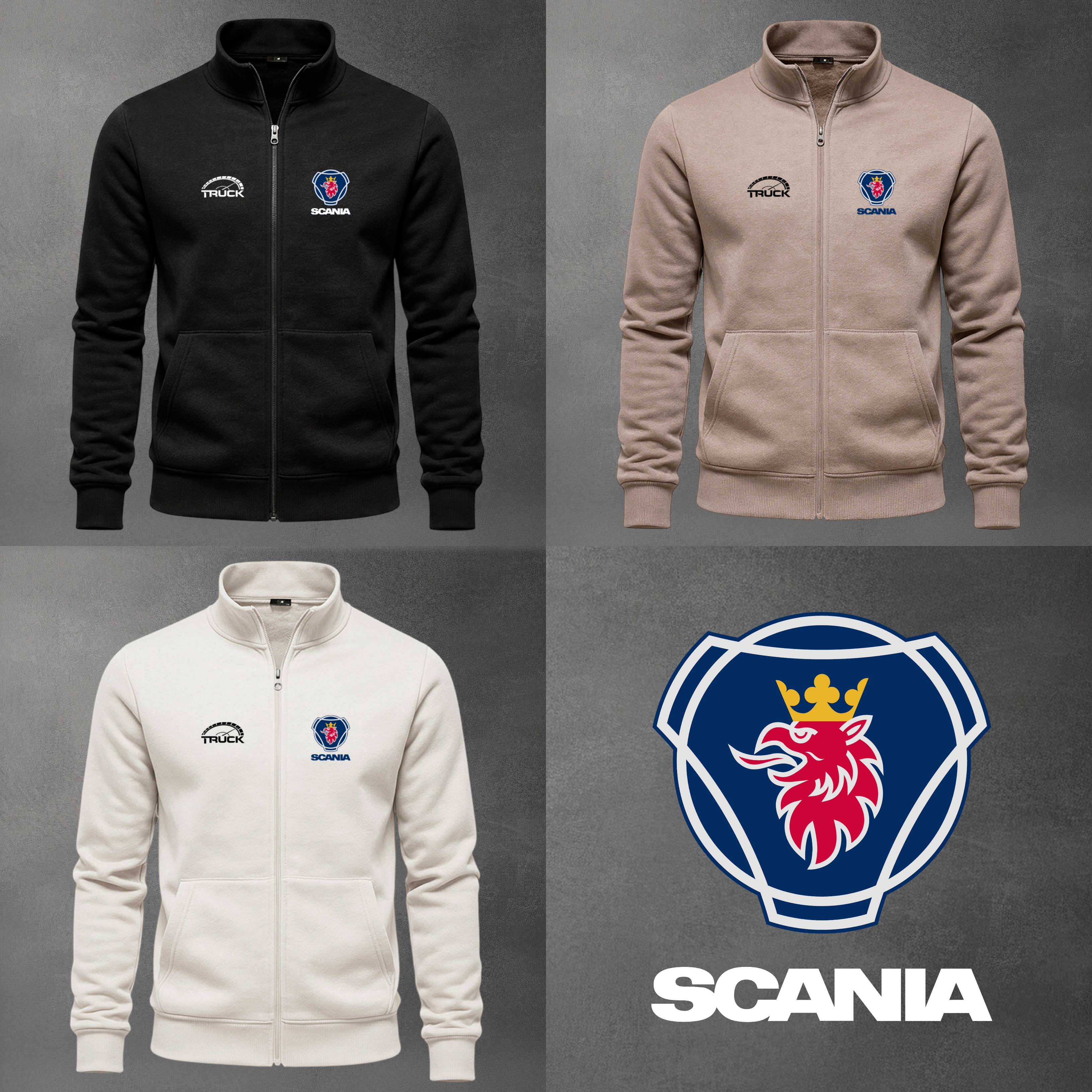 BUZO CAMION SCANIA BORDADO CUELLO ALTO